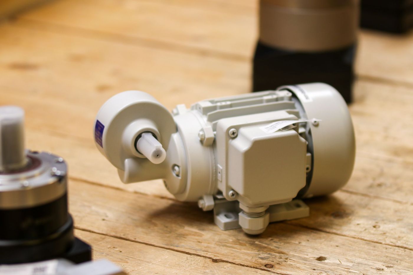 An electric motor waiting to be installed